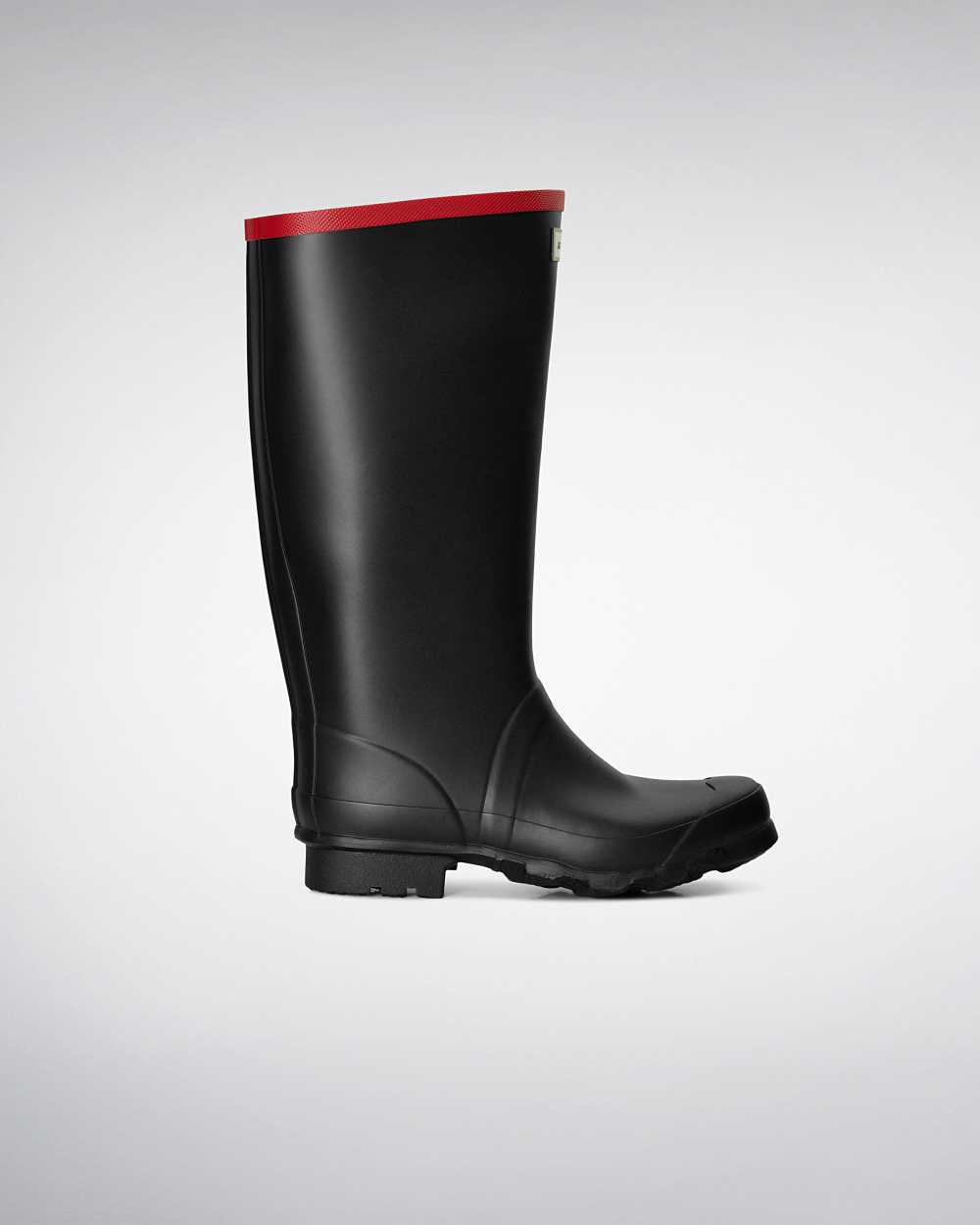 Womens Hunter Argyll Full Knee Rain Boots Black | IHTOCD-419